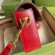 Gucci Horsebit 1955 mini red gg bag - 6