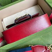 Gucci Horsebit 1955 mini red gg bag - 5