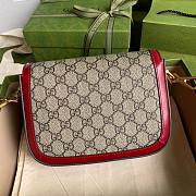 Gucci Horsebit 1955 mini red gg bag - 2