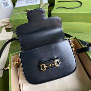 Gucci Horsebit 1955 mini black gg bag - 6