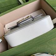 Gucci Horsebit 1955 mini white gg bag - 2