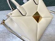 Valentino Garavani One Stud White Leather Bag - 3