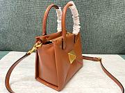 Valentino Garavani One Stud Brown Leather Bag - 3