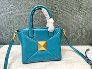 Valentino Garavani One Stud Blue Leather Bag - 1