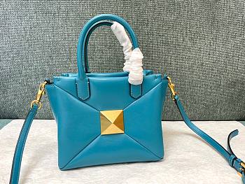 Valentino Garavani One Stud Blue Leather Bag