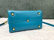 Valentino Garavani One Stud Blue Leather Bag - 5