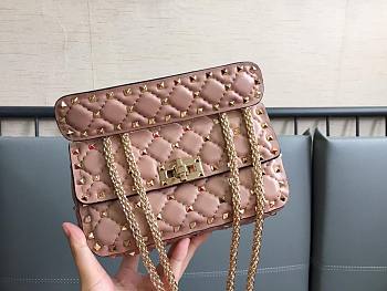 Valentino Garavani Rockstud Spike Beige Bag 