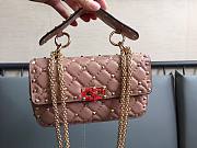 Valentino Garavani Rockstud Spike Beige Bag  - 5