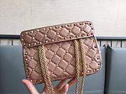 Valentino Garavani Rockstud Spike Beige Bag  - 3