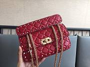 Valentino Garavani Rockstud Spike Red Bag - 1