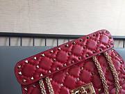 Valentino Garavani Rockstud Spike Red Bag - 4