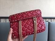 Valentino Garavani Rockstud Spike Red Bag - 3