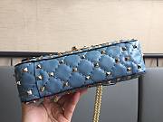 Valentino Garavani Rockstud Spike Blue Bag - 6