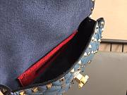 Valentino Garavani Rockstud Spike Blue Bag - 5