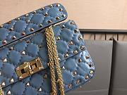 Valentino Garavani Rockstud Spike Blue Bag - 3