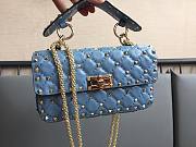 Valentino Garavani Rockstud Spike Blue Bag - 2