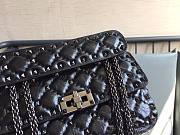 Valentino Garavani Rockstud Spike All Black Bag - 4