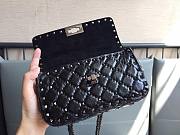 Valentino Garavani Rockstud Spike All Black Bag - 3