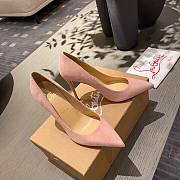 Christian Louboutin Kate Sude Pink Pumps Heel - 5