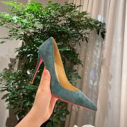 Christian Louboutin Kate Sude Blue Pumps Heel - 5