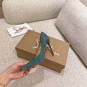 Christian Louboutin Kate Sude Blue Pumps Heel - 2