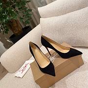 Christian Louboutin Kate Sude Black Pumps Heel - 5