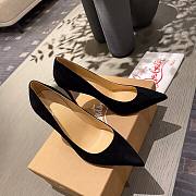 Christian Louboutin Kate Sude Black Pumps Heel - 4