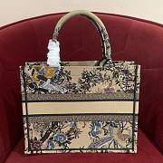 Dior Book Tote Dark Multicolor Dior Jardin d'Hiver Embroidery 36cm Bag - 2