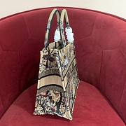 Dior Book Tote Dark Multicolor Dior Jardin d'Hiver Embroidery 36cm Bag - 4