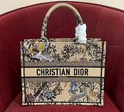 Dior Book Tote Dark Multicolor Dior Jardin d'Hiver Embroidery 36cm Bag - 1