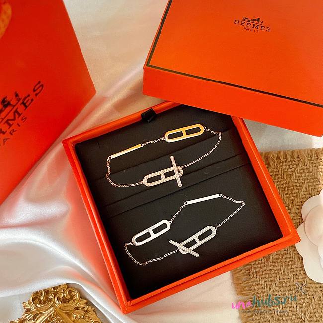 Hermes bracelet 02 gold / silver - 1