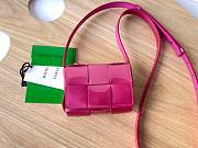 Bottega Veneta Mini Cassette Pink Leather Bag - 4