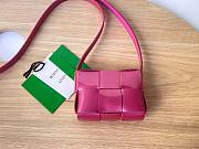 Bottega Veneta Mini Cassette Pink Leather Bag - 3
