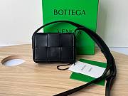 Bottega Veneta Mini Cassette Black Leather Bag - 1