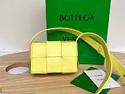 Bottega Veneta Mini Cassette Yellow Leather Bag - 1