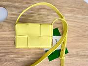 Bottega Veneta Mini Cassette Yellow Leather Bag - 3