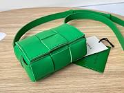 Bottega Veneta Mini Cassette Green Leather Bag - 6