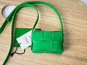 Bottega Veneta Mini Cassette Green Leather Bag - 5