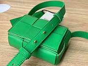 Bottega Veneta Mini Cassette Green Leather Bag - 4