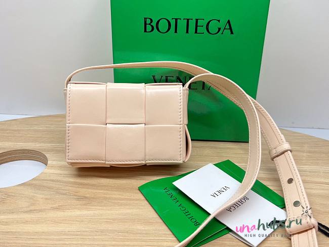 Bottega Veneta Mini Cassette Cream Leather Bag  - 1