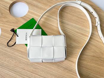 Bottega Veneta Mini Cassette White Leather Bag