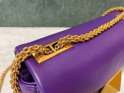 Valentino Garavani One Stud Mini Purple Leather Bag - 2