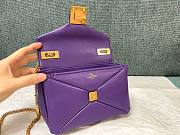 Valentino Garavani One Stud Mini Purple Leather Bag - 4