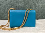 Valentino Garavani One Stud Mini Blue Leather Bag - 4