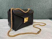 Valentino Garavani One Stud Mini Black Leather Bag - 4