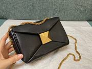 Valentino Garavani One Stud Mini Black Leather Bag - 3