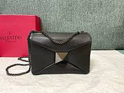 Valentino One Stud Mini All Black Leather Bag - 1