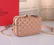 Valentino Garavani Rockstud Spike Beige Box Bag - 3