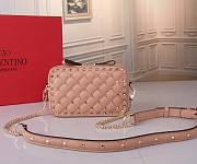 Valentino Garavani Rockstud Spike Beige Box Bag - 6