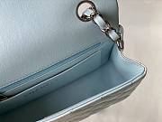 Chanel classic multicolor light blue CF flap bag 20cm - 5